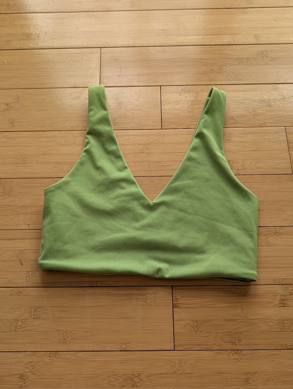 Spiritual Gangster Lime Green V-Neck Sports Bra